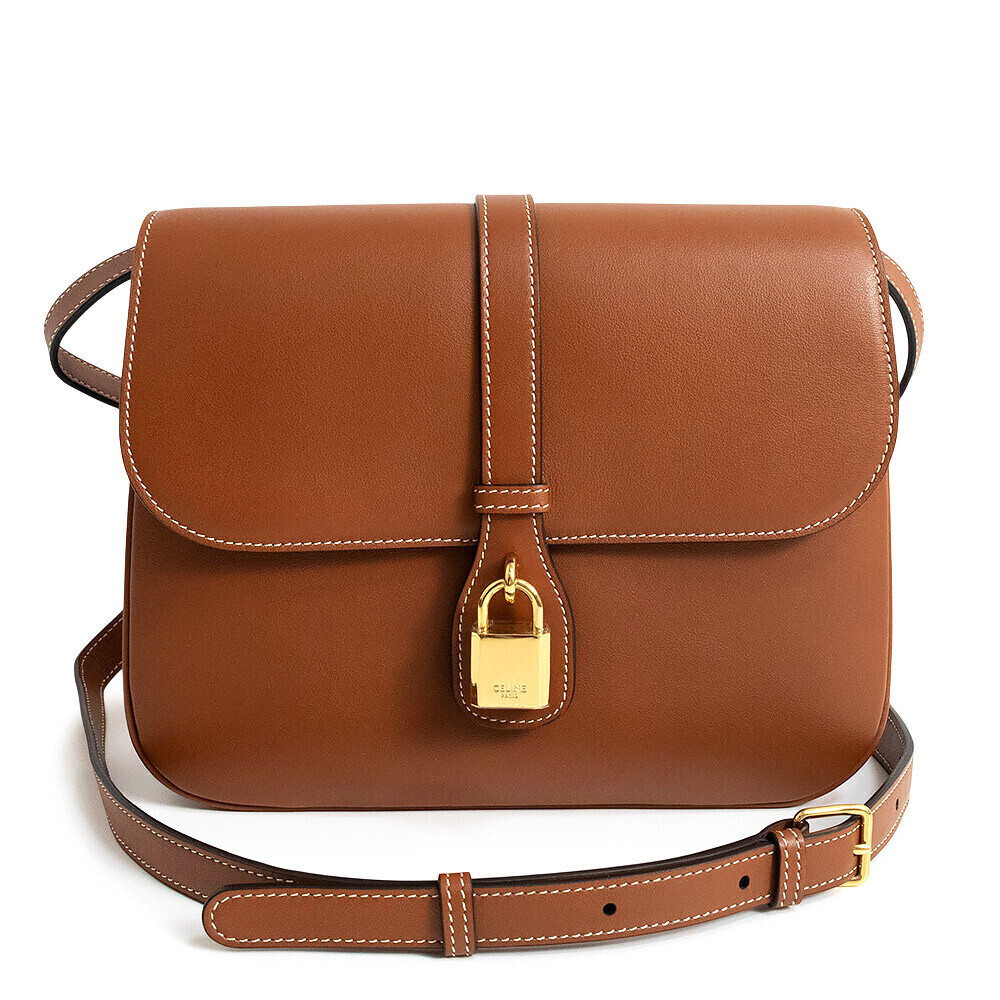 Celine Taboo Calfskin Tan Brown Crossbody Bag Leather